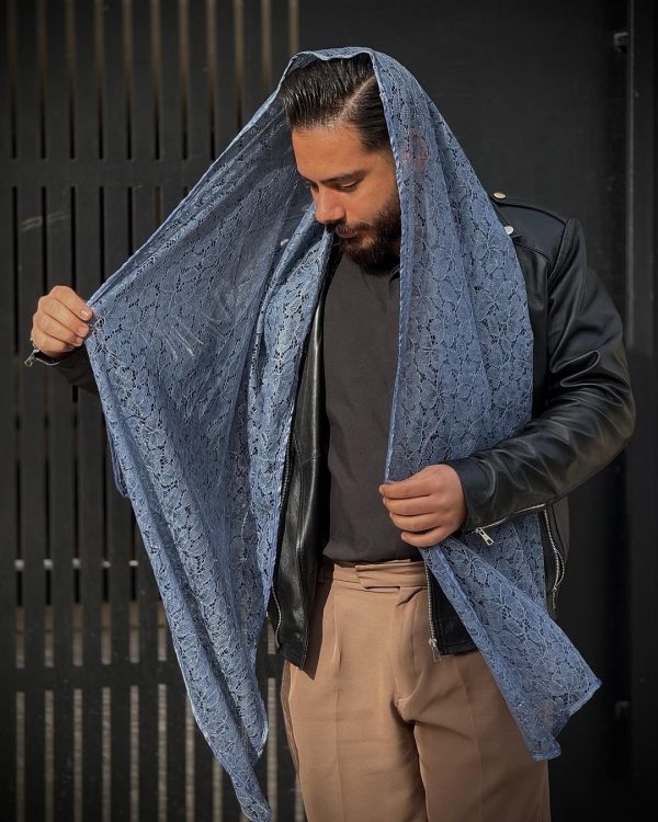 شال دانتل طرح گل - تصویر 7