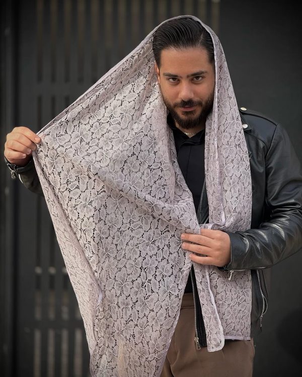 شال دانتل طرح گل - تصویر 8
