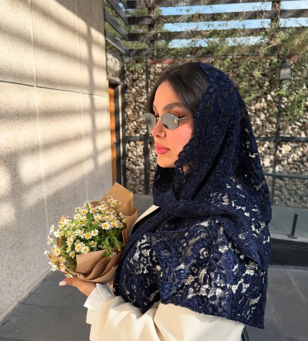 دانتل گل برجسته مخمل - تصویر 3