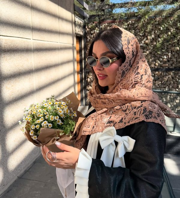 دانتل گل برجسته مخمل - تصویر 2