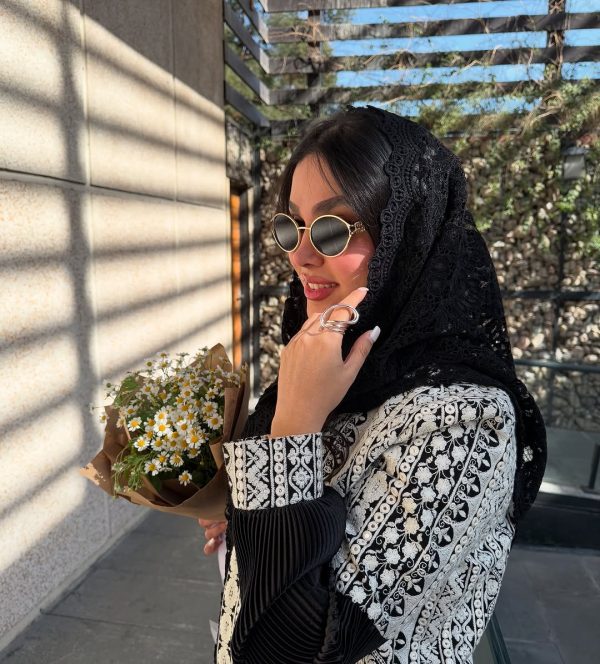 دانتل گل برجسته مخمل - تصویر 5